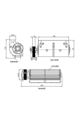 Aircol AKS 680-180 Monofaze 60mm Tanjansiyel Radyal Fan 23W 140m3/h