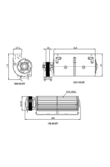 Aircol AKS 680-240 Monofaze 60mm Tanjansiyel Radyal Fan 27W 160m3/h