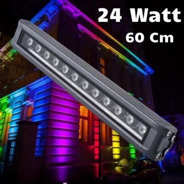 Cata Sıva Üstü Wallwasher Duvar Aydınlatma 60Cm 24W Volvoşır Aydınlatma Gün Işığı ct-4696