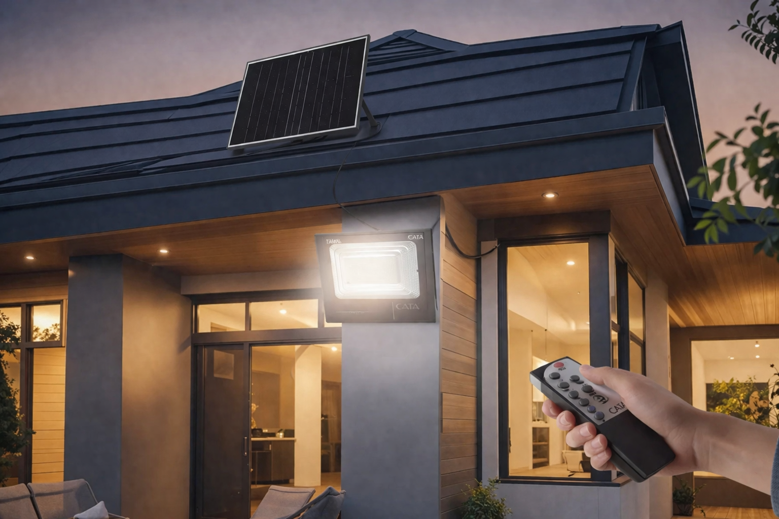 Cata Amazon 300W Güneş Enerjili Solar Projektör Aydınlatma Kumandalı CT-4650