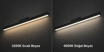 Forlife Klasik FL-6602 20W Linear Magnet Ray Armatür Siyah Kasa