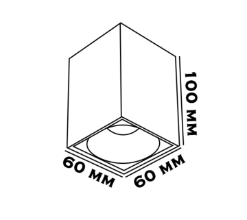 Sıva Üstü Kare Led Spot Armatür 6x6x10 Cm Beyaz - Siyah